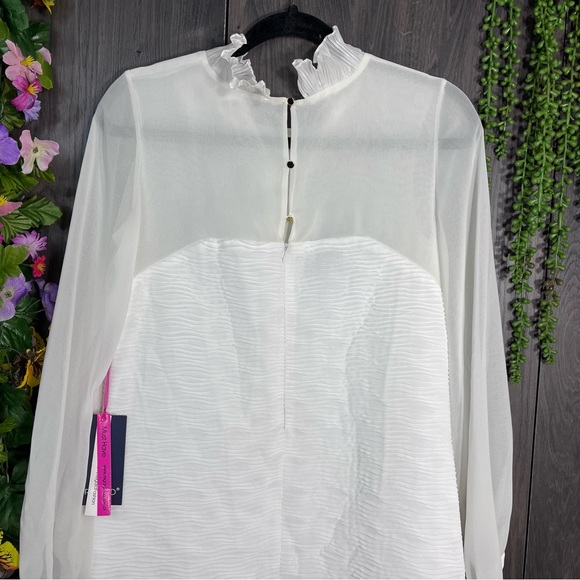 ₽💙2/$40💙NWT Regard Long Sleeve White Collared Dress Size 36/Small - Picture 13 of 16